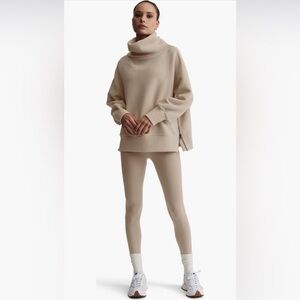 Varley Milton Cowl Neck Sweatshirt Size: Medium Color: Mushroom